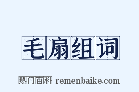 毛扇组词是什么意思的图片